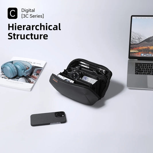 Waterproof Travel Cable Organizer Bag – Tech Pouch for Digital Nomads