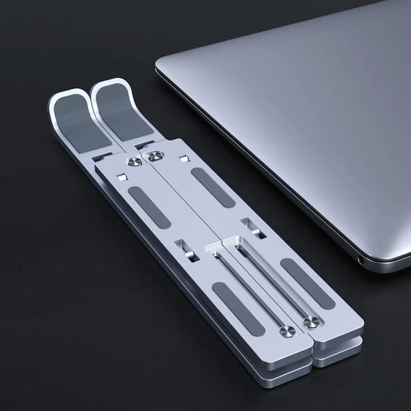 Portable Aluminum Laptop Stand – Foldable & Adjustable for 11"–17"
