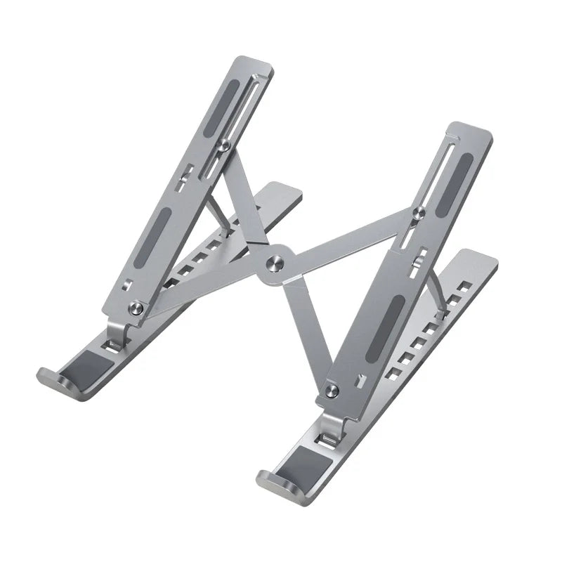 Portable Aluminum Laptop Stand – Foldable & Adjustable for 11"–17"