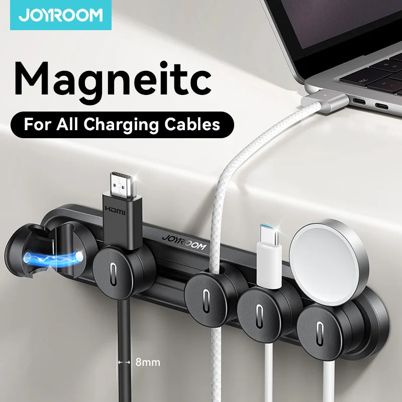 5-in-1 Magnetic Under Desk Cable Clips – Joyroom Adjustable Wire Organizer